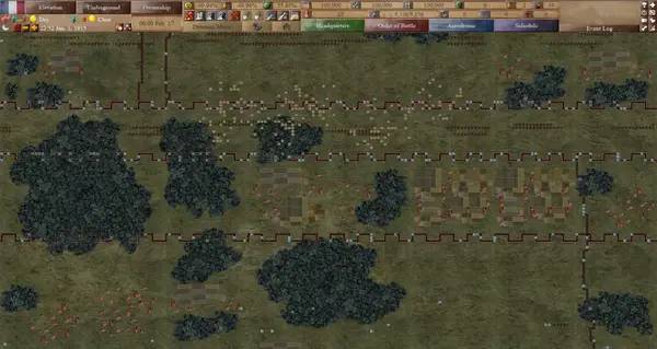 Пример визуального стиля и графики игры On The Western Front