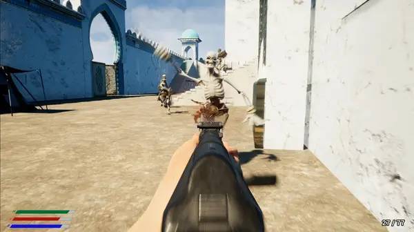 Пример визуального стиля и графики игры One against the wind