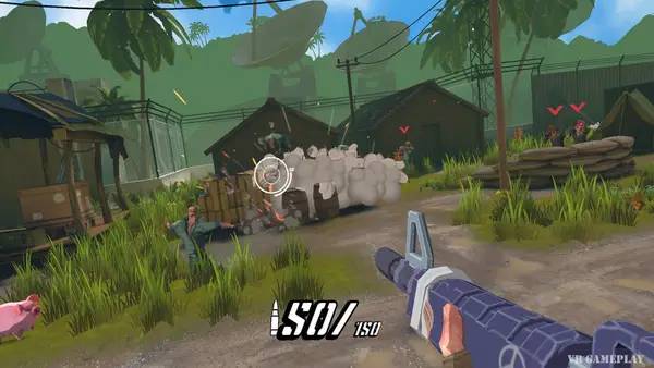 Пример визуального стиля и графики игры Operation Wolf Returns  First Mission VR