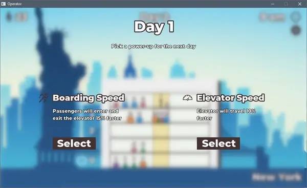 Пример визуального стиля и графики игры Operator Elevator