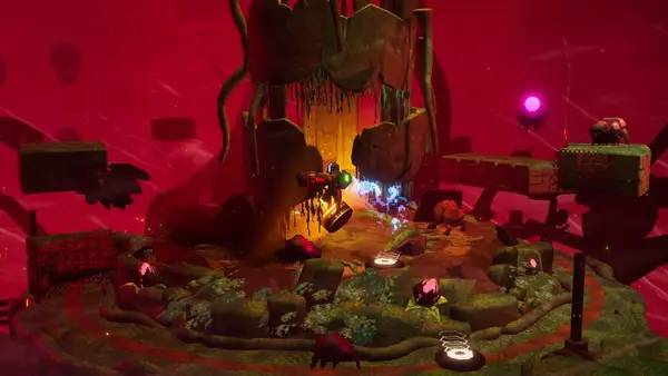 Пример визуального стиля и графики игры Orbital Bullet – The 360 Rogue-lite