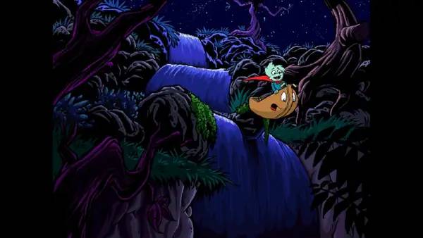 Пример визуального стиля и графики игры Pajama Sam  No Need to Hide When It's Dark Outside