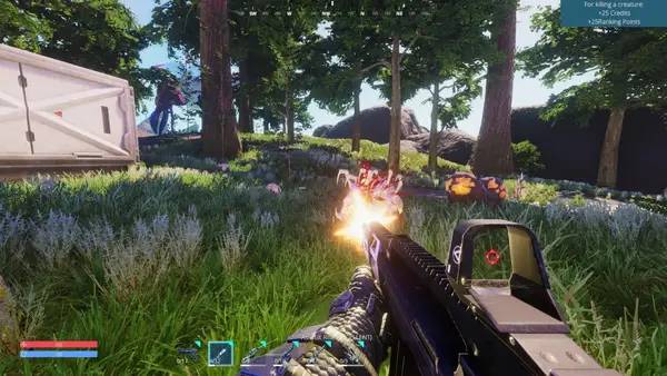 Пример визуального стиля и графики игры Pantropy