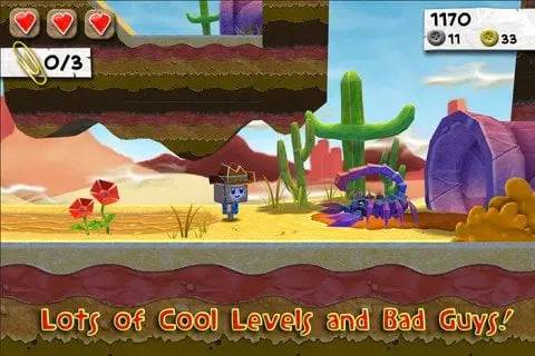 Пример визуального стиля и графики игры Paper Monsters