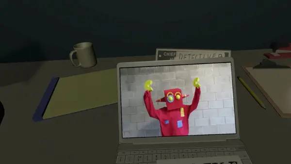 Пример визуального стиля и графики игры Paranormal Detective  Escape from the 80's