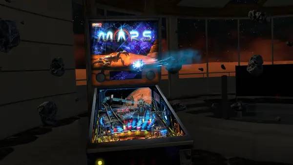 Пример визуального стиля и графики игры Pinball FX2 VR