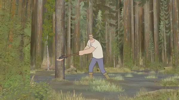 Пример визуального стиля и графики игры Pine  A Story of Loss