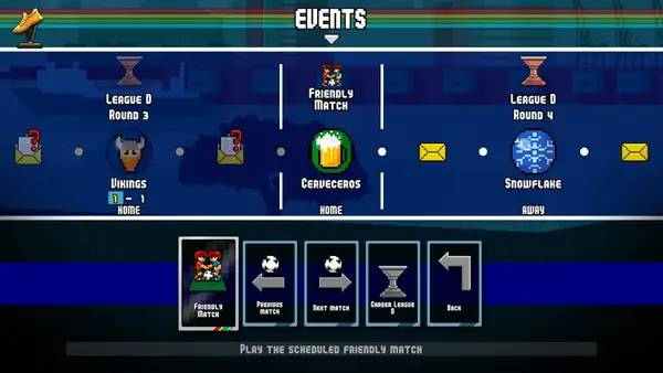 Пример визуального стиля и графики игры Pixel Cup Soccer - Ultimate Edition