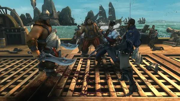 Пример визуального стиля и графики игры Приключения капитана Блада