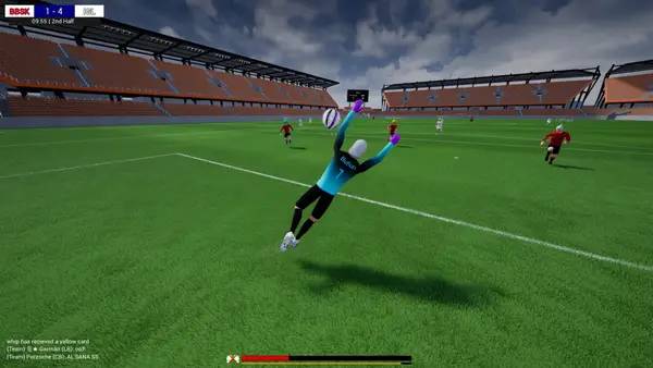 Пример визуального стиля и графики игры Pro Soccer Online