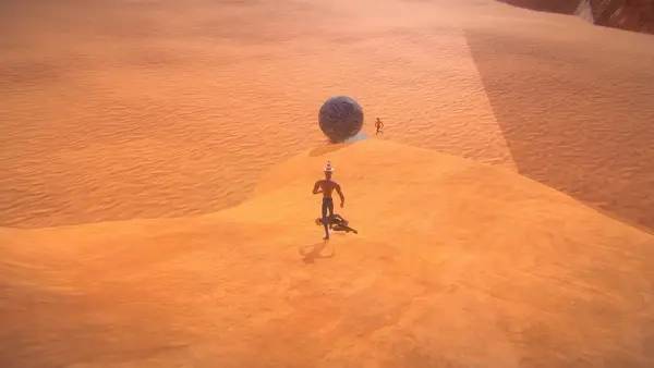 Пример визуального стиля и графики игры Pushing it! Together - Sisyphus Co-op