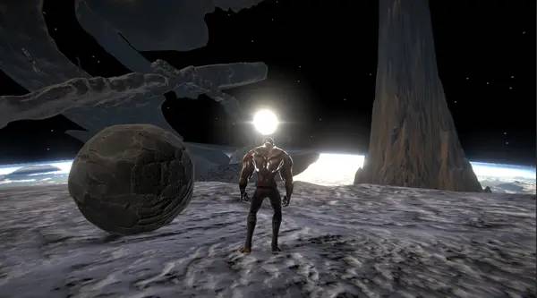 Пример визуального стиля и графики игры Pushing It! With Sisyphus