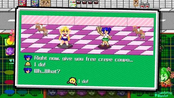 Пример визуального стиля и графики игры Puzzle Battler! Mirai