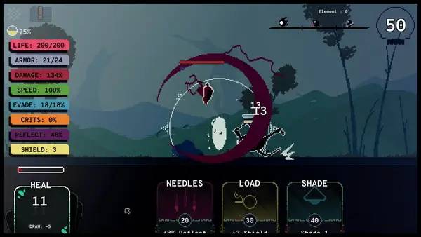 Пример визуального стиля и графики игры Racine