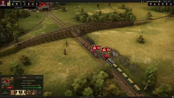 Пример визуального стиля и графики игры Railroad Corporation