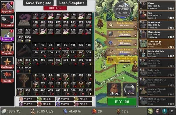 Пример визуального стиля и графики игры Realm Grinder