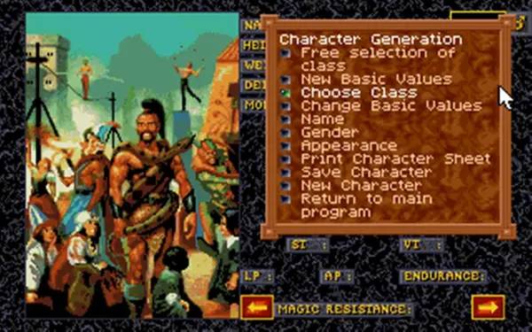 Пример визуального стиля и графики игры Realms of Arkania 2 - Star Trail Classic