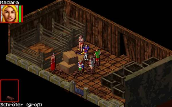 Пример визуального стиля и графики игры Realms of Arkania 3 - Shadows over Riva Classic