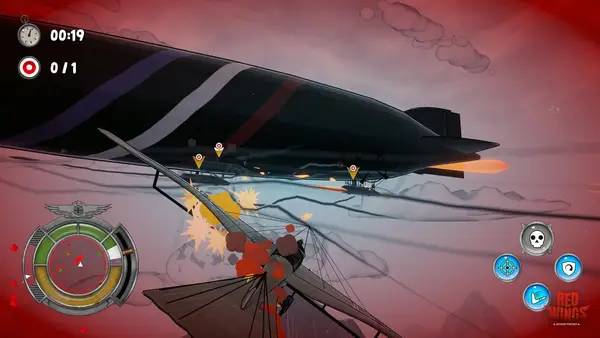 Пример визуального стиля и графики игры Red Wings  Aces of the Sky