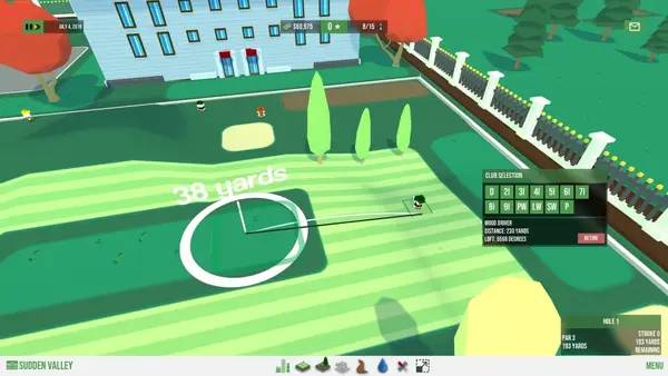 Пример визуального стиля и графики игры Resort Boss  Golf