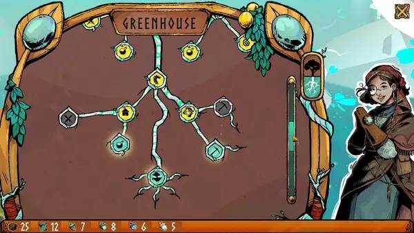 Пример визуального стиля и графики игры Roots of Yggdrasil