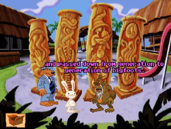 Пример визуального стиля и графики игры Sam and Max Hit the Road