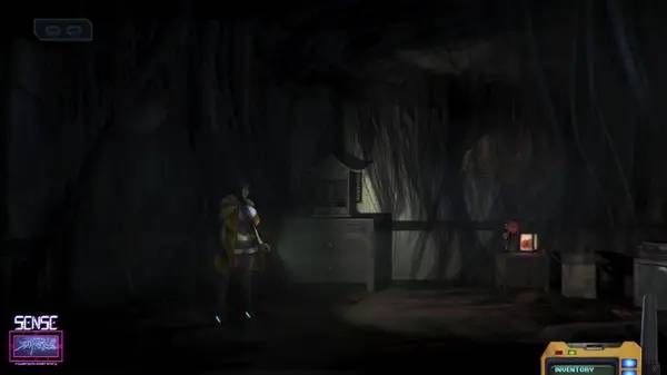 Пример визуального стиля и графики игры Sense - A Cyberpunk Ghost Story