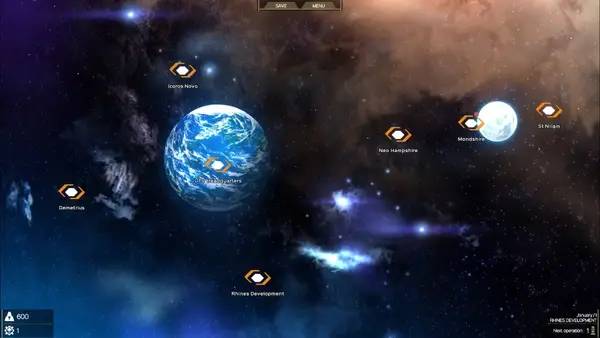 Пример визуального стиля и графики игры Sierra Ops - Space Strategy Visual Novel