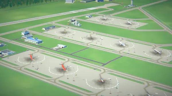 Пример визуального стиля и графики игры Sky Haven Tycoon - Airport Simulator