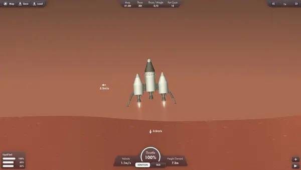 Пример визуального стиля и графики игры Spaceflight Simulator