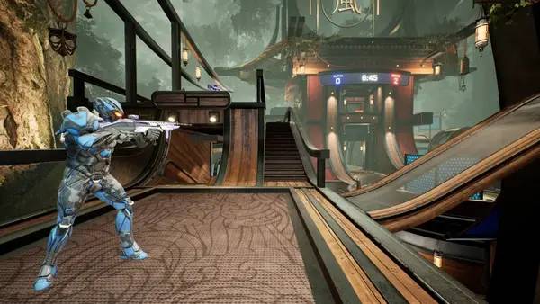 Пример визуального стиля и графики игры Splitgate