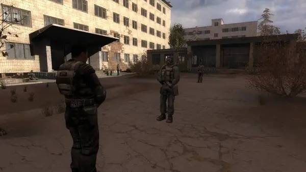 Пример визуального стиля и графики игры Сталкер  Call of Pripyat - Плохая компания