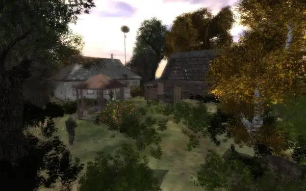 Пример визуального стиля и графики игры Сталкер  Shadow of Chernobyl - Old Episodes. Episode 2. War of Zone