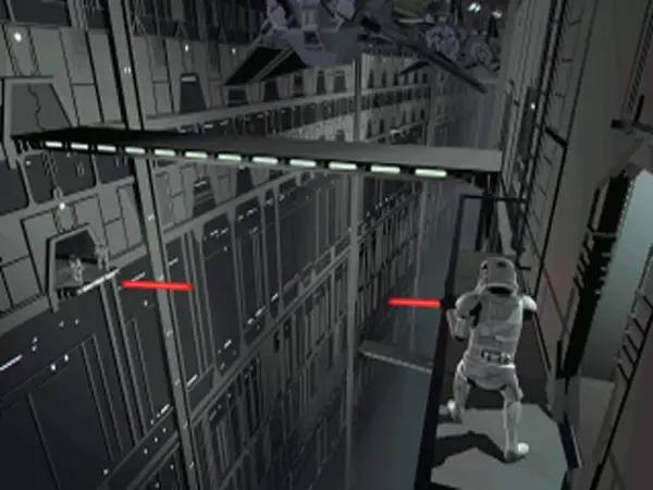 Пример визуального стиля и графики игры Star Wars Rebel Assault 2  The Hidden Empire