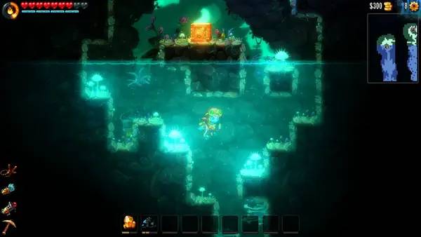 Пример визуального стиля и графики игры SteamWorld Dig 2