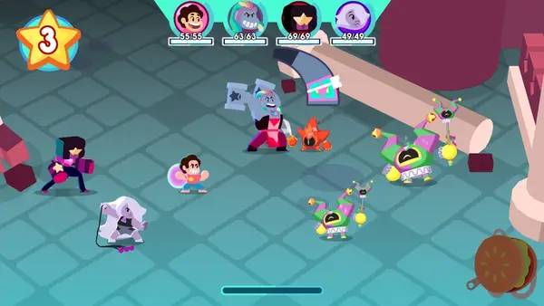 Пример визуального стиля и графики игры Steven Universe Unleash The Light