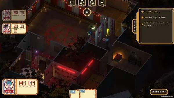 Пример визуального стиля и графики игры Summoning Circus