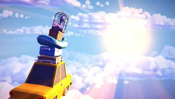 Пример визуального стиля и графики игры Sunny Hillride