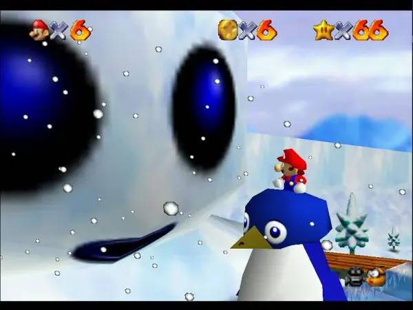 Пример визуального стиля и графики игры SUPER MARIO 64 FULL PC PORT