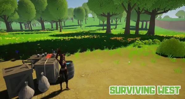 Пример визуального стиля и графики игры Surviving West