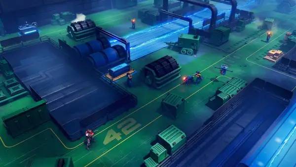 Пример визуального стиля и графики игры SYNTHETIK 2