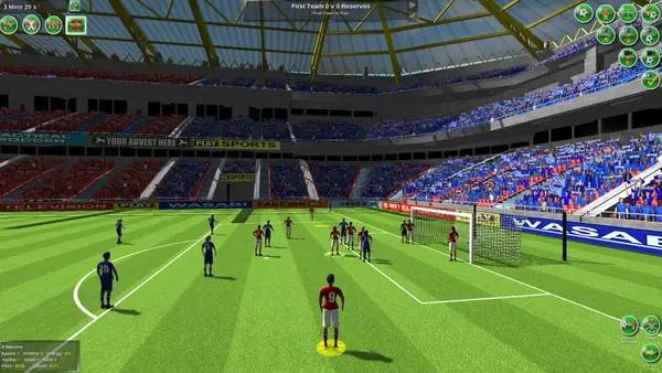 Пример визуального стиля и графики игры Tactical Soccer The New Season