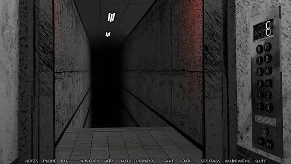 Пример визуального стиля и графики игры The Elevator Game with Catgirls