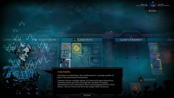 Пример визуального стиля и графики игры The Horror at Highrook