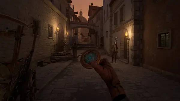 Пример визуального стиля и графики игры The House of Da Vinci VR