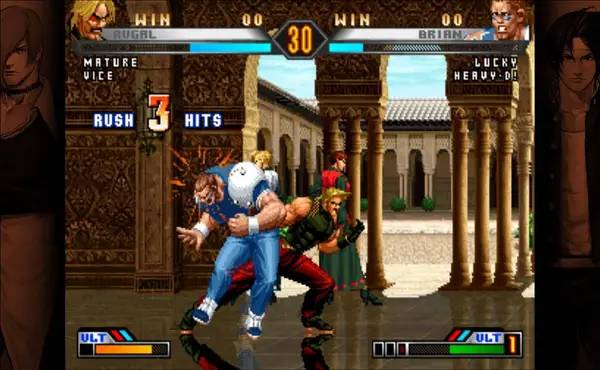 Пример визуального стиля и графики игры THE KING OF FIGHTERS '98 ULTIMATE MATCH FINAL EDITION