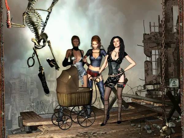 Пример визуального стиля и графики игры The Rockin Dead