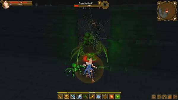 Пример визуального стиля и графики игры The Sorceress