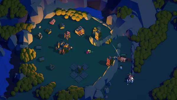 Пример визуального стиля и графики игры Thronefall