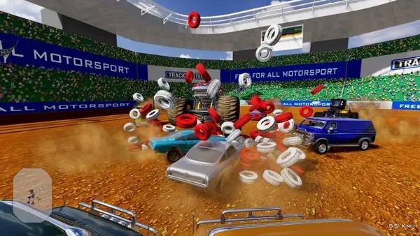 Пример визуального стиля и графики игры TrackMaster  Free-For-All Motorsport